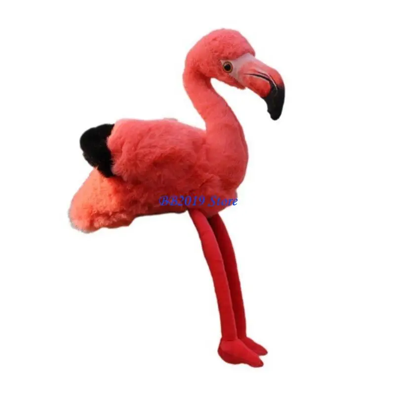 

Q0KB 18cm Flamingo Doll Bag Pendant Plush Animal Keyring Backpack Decors Kids Gift Plush Pendant Girl Bag Charms