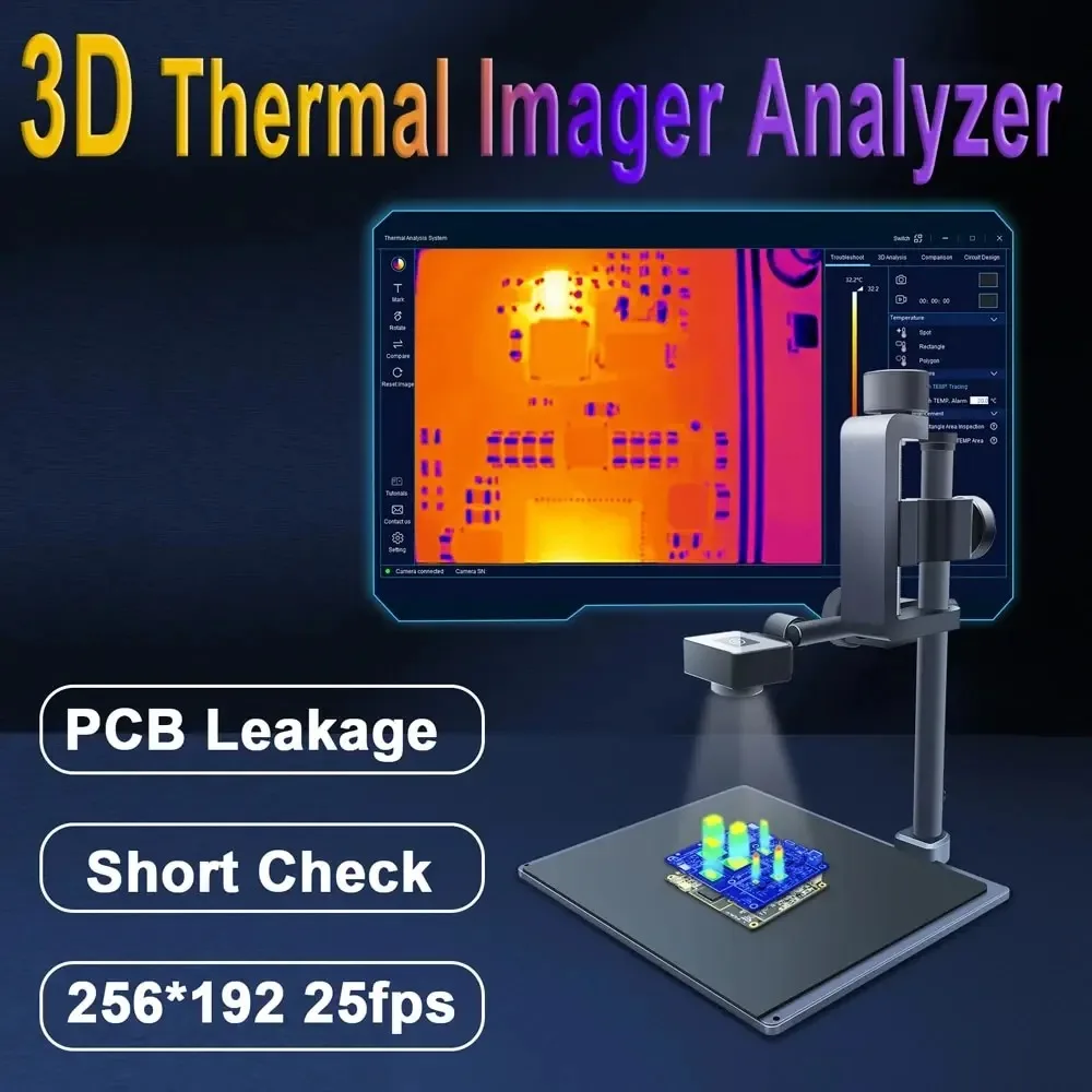 TOOLTOP T200 256X192 Infrared Thermal Imager PCB Circuit Floor Heat Pipe Detection 3D PC Analyzer Thermal Imaging Camera