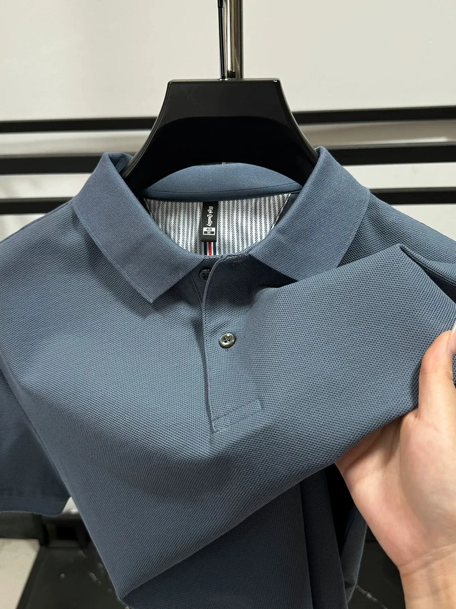 

100% cotton premium short sleeve polo shirt men's summer trend new classic brand business casual golf lapel breathable T-shirt
