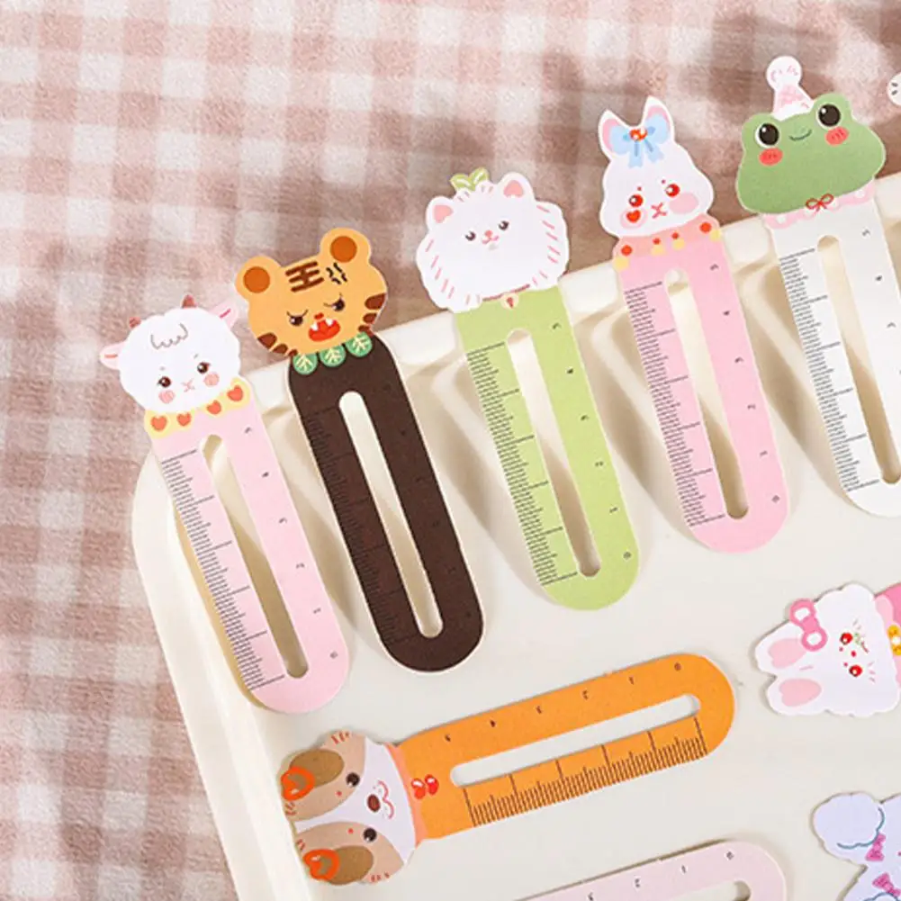 30Pcs Cartoon Animal/Flower Bookmarks for Kids Portable Cute Paper Book Paging Marker Locate Reading Progress Students Stationer