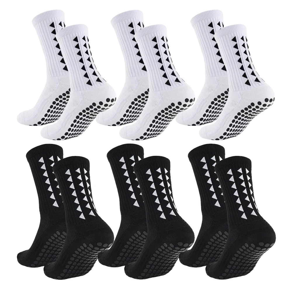 

6Pairs men women football grip socks towel bottom sport socks rugby soccer cycling running Exercise athletic socks