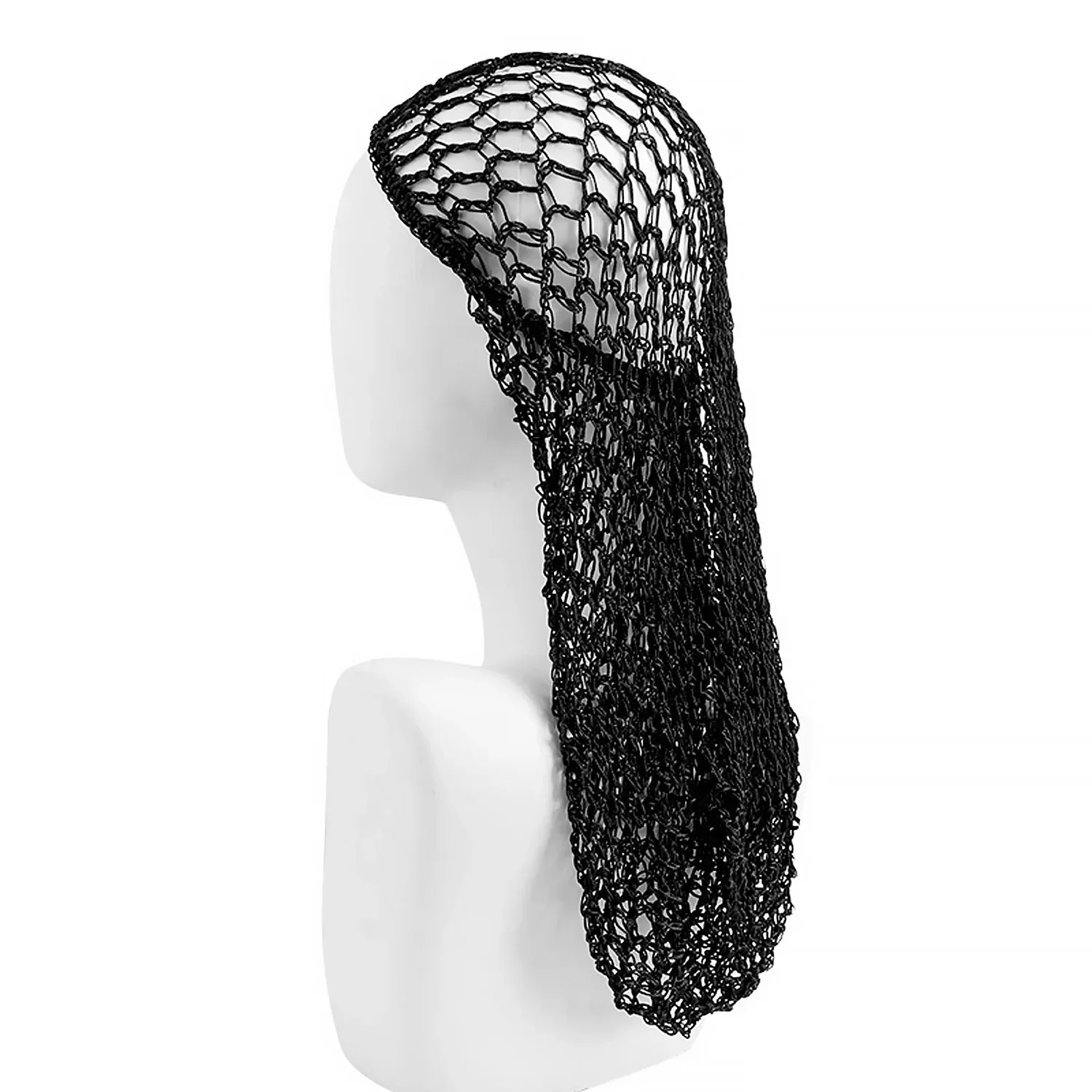 Mode Frauen Häkeln Haar Snood Mit Elastischen Rand Lange Haar Net Mesh Schlafen Schlummertrunk Turban Kopfbedeckung Haarnetz
