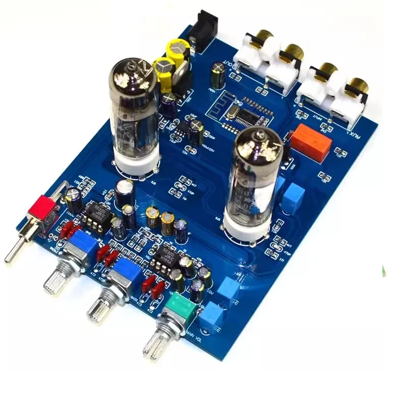 Amplificador Bluetooth Tube Preamplifier Fever Hifi 6J5 Bile Vacuum Tube Preamp NE5532 Pre Amplifier Tone Control Board