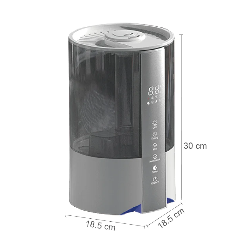 مياه علوية محمولة تضيف شاشة LED تعمل باللمس للتحكم في ضباب عالي 4.5 لتر مرطب هواء بالموجات فوق الصوتية للمنزل والفندق والمكتب #2