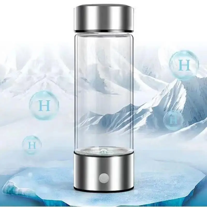 Hydrogen Rich Water Bottle lonizer Alkaline Generator Portable Healthy Cup USB Rechargeable Anti-Aging Hydrogen Water 420ml