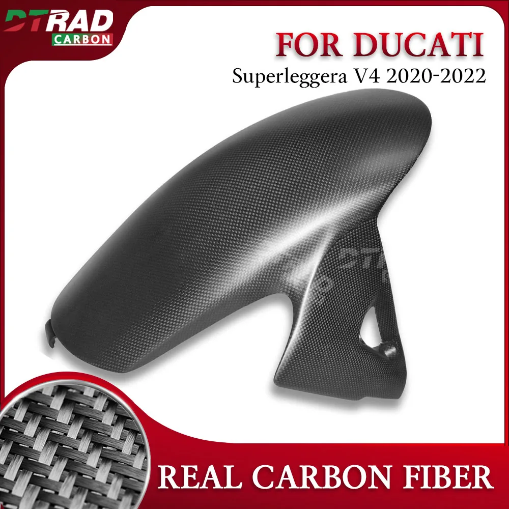 For DUCATI Superleggera V4 2020-2022 V4 Accessories Carbon Fiber Front Fender Mudguard Guard Motorcycle Front Fender Kit