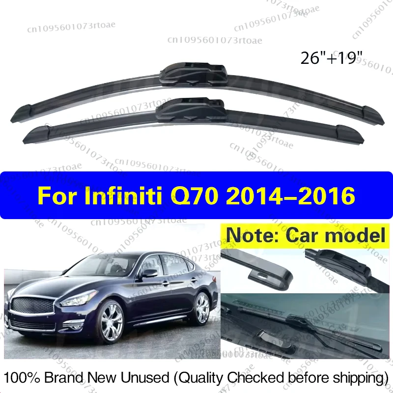 

Car Wiper Blades For Infiniti Q70 2014 2015 2016 Windshield Windscreen Front Window Car Rain Brush 26"+19" Car Accessories