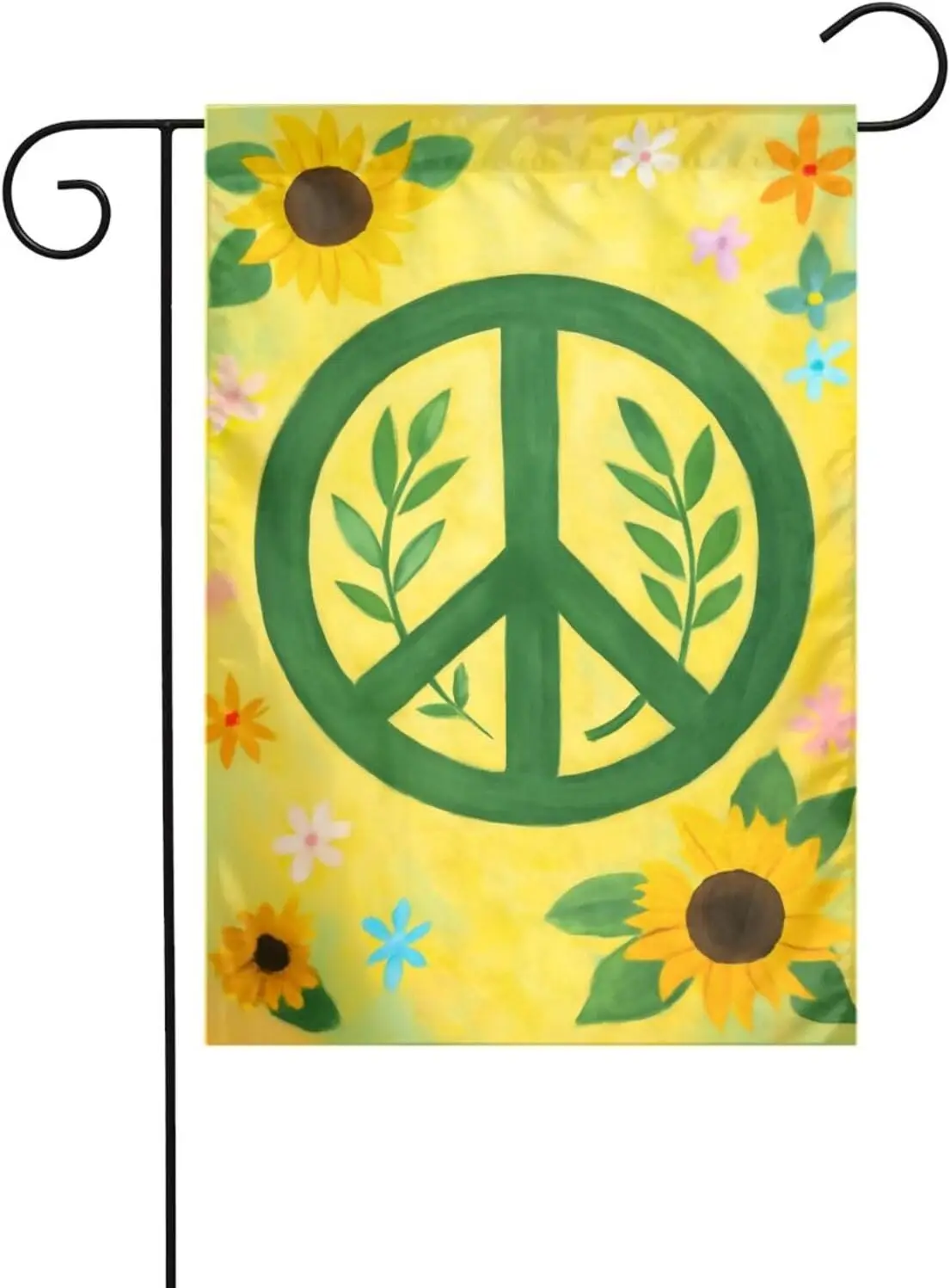 Peace Sign Flag 12X18 Inch Outdoor Flag Polyester Flag for Garden Yard Bedroom Decor uui