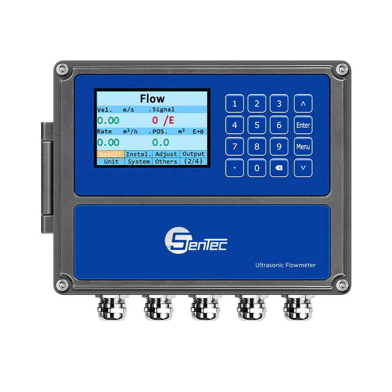 

2026 FHS340 DN25-DN1200mm Wall Mounted Ultrasonic Flow Meter Clamp on Type Sensor With Metal Color Screen