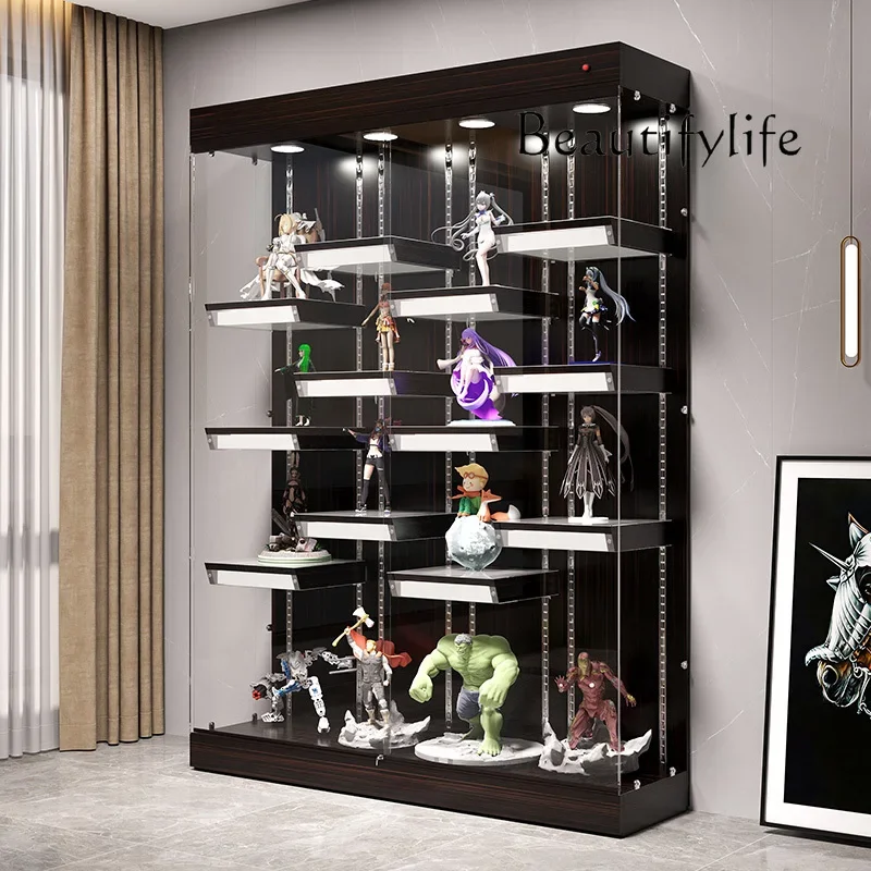 J Glass Display Cabinet Bag Gift Toy Shelf Trophy Animation Model Showcase