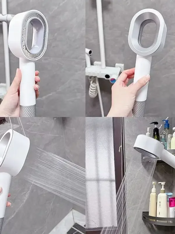 High Pressure Filter Shower Head Powerful Water Flow Washroom Showerhead Accessories All Compatible Water Conserving Washroom