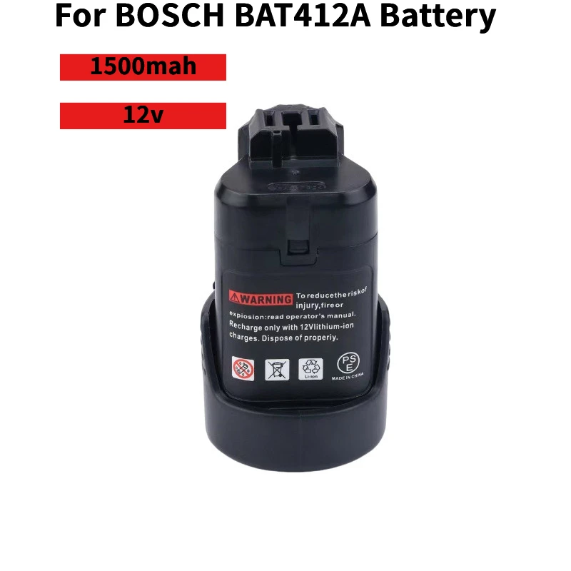 

Сменный аккумулятор 12 В 1500 мАч BAT411, 12 В для BOSCH BAT412A BAT413A D-70745GOP 2607336013 2607336014 PS20-2