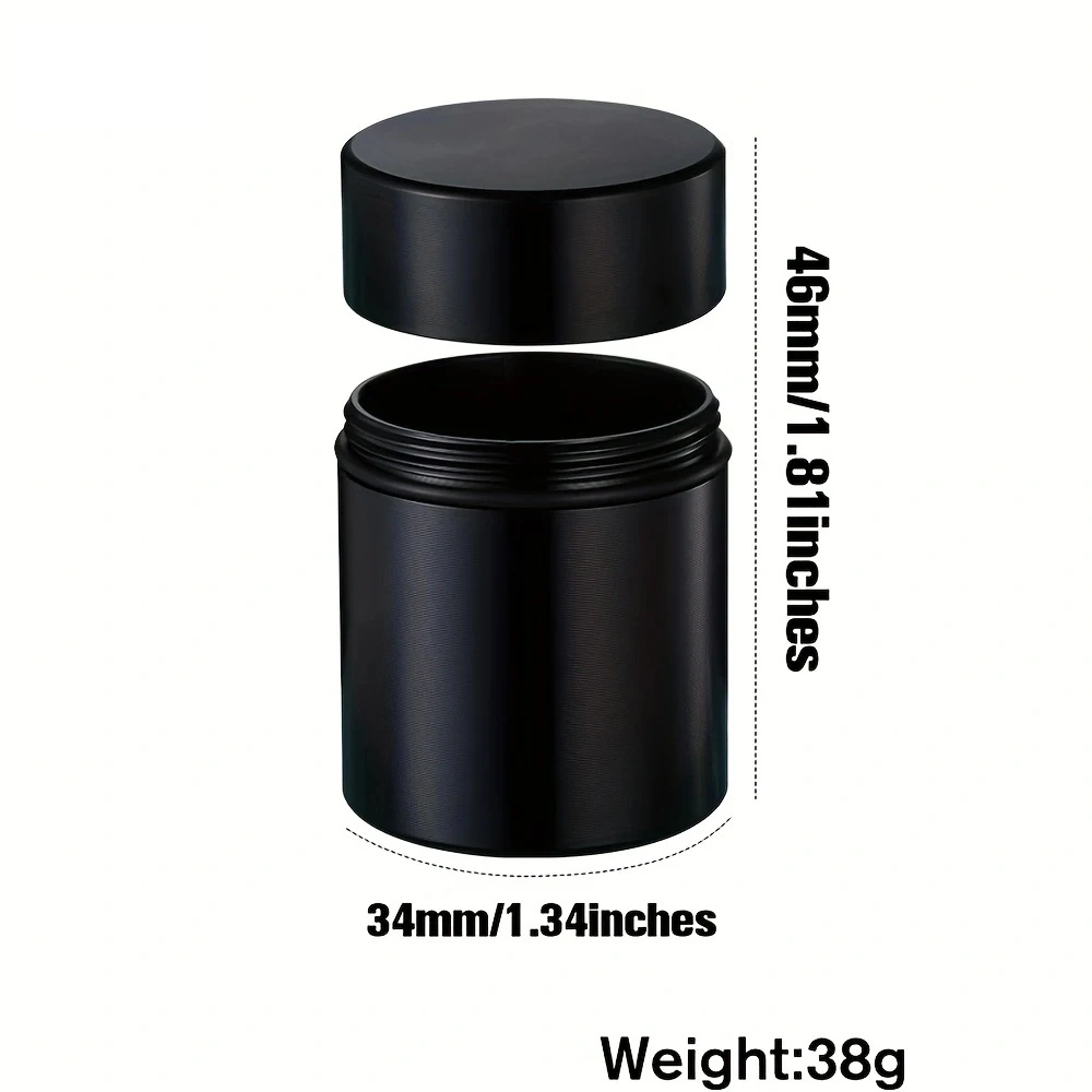 HONEYPUFF Aircraft Aluminum Airtight Stash Jar 1.3Inches Multi-Use Vacuum Seal Herb Storage Container Tobacco Stash Box Pill Box view 3
