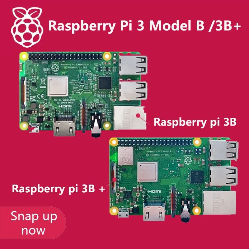 Original Raspberry Pi 3 Model B /3B+ Plus BCM2837 1.2G ,Raspberry Pi 3 B+ with 2.4G & 5G WIFI 4.2 Bluetooth and PoE