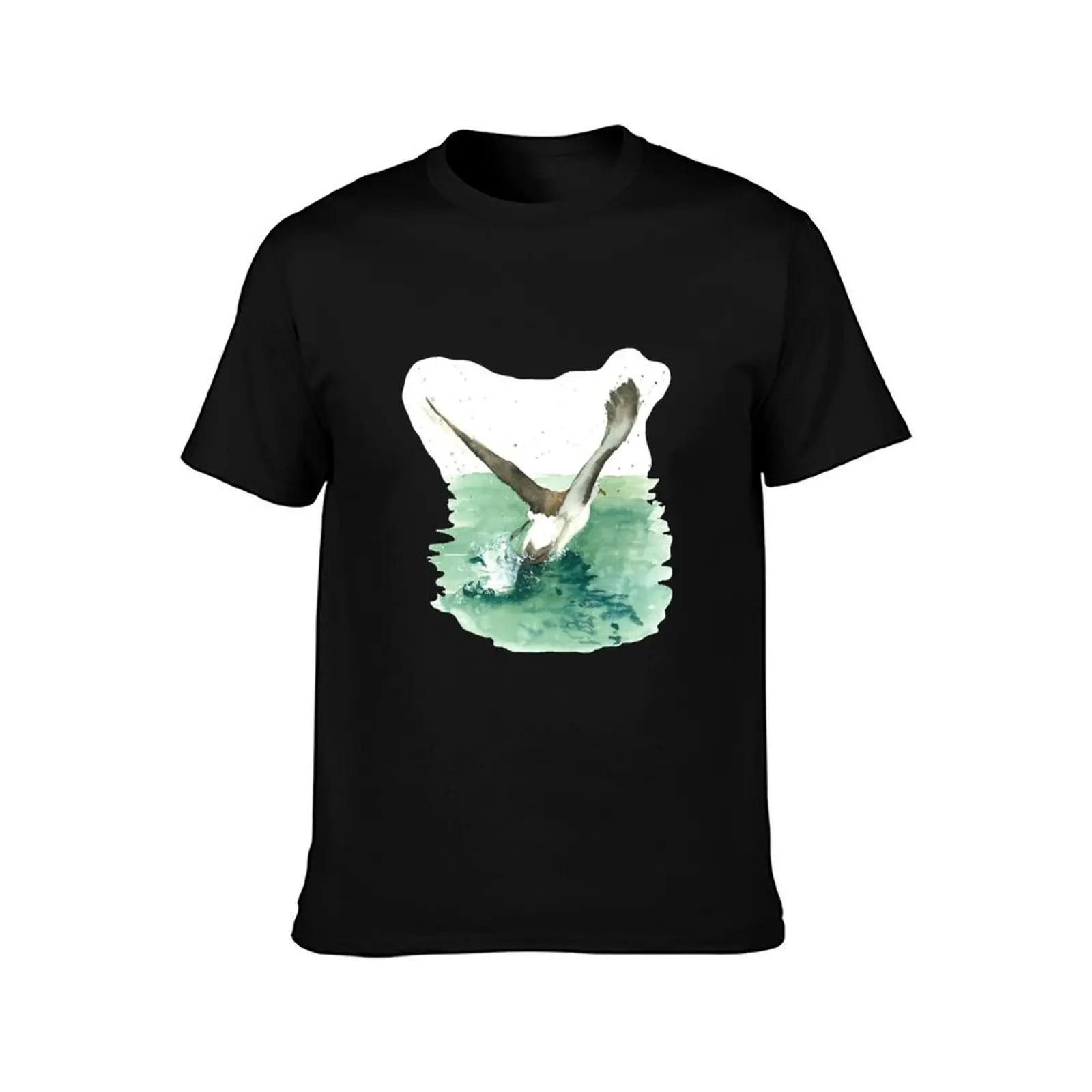 Albatross taking off T-Shirt Soft Casual Short Sleeve Cotton Tee T-Shirt