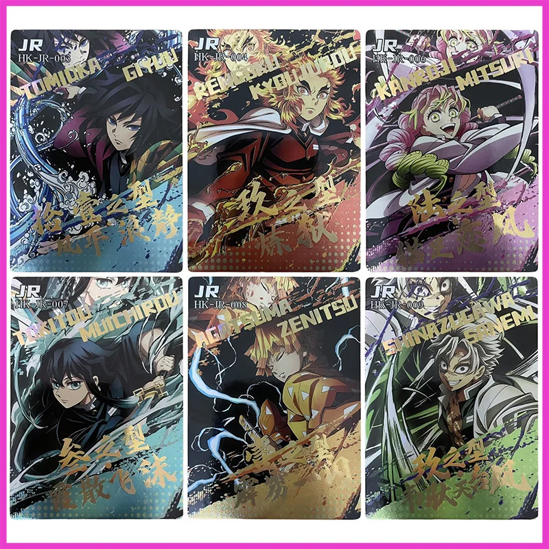 

Аниме Demon Slayer Toys для мальчика Mitsuri Muichirou Kyoujurou Giyuu Sanemi Agatsuma Zenitsu Редкая коллекционная карта JR Подарок на день рождения