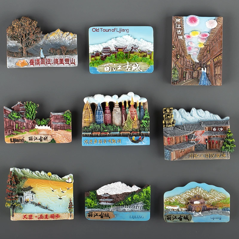 Лицзян Юньнань Китай Туризм Дали Шанри Ла 3D Магнитная наклейка на холодильник Смола Ручная работа Магнитная наклейка Лицзян Юньнань Китай Туризм Дали Шанри Ла 3D Магнитная наклейка на холодильник Смола Ручная работа Магнитная наклейка