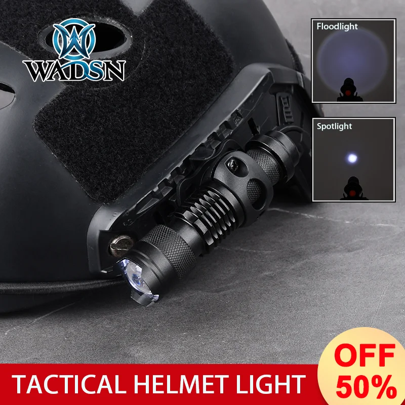 

WADSN Tactic Scout Flashlight Fast Helmet Light Mini White 100LM LED Reconnaissance light cap helmet light