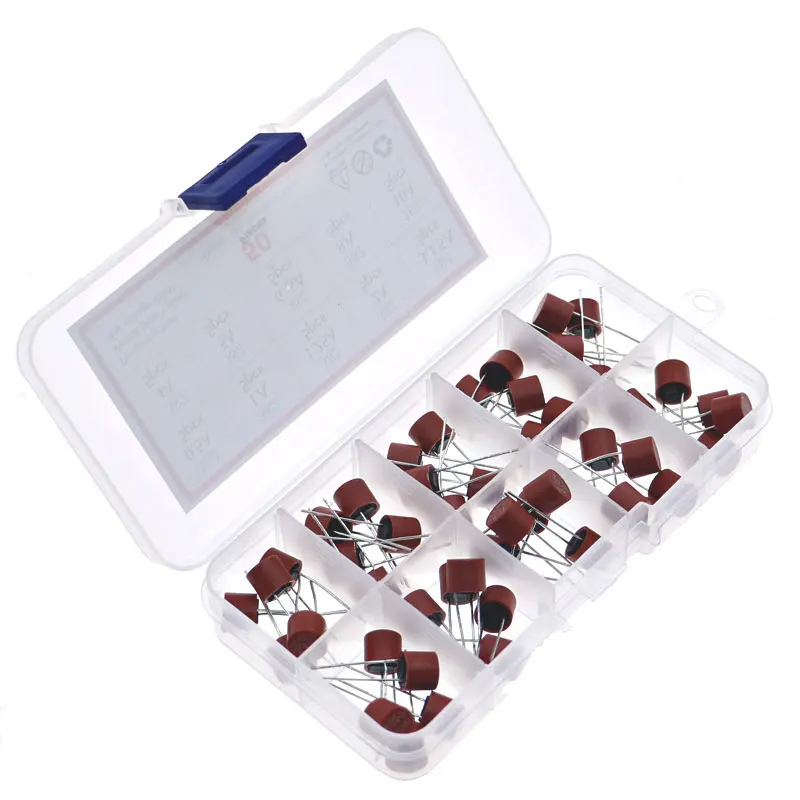50Pcs/Box 10 Values 382 circular Fuse Plastic Electrical Assorted Fuse Mixed kit 0.5A 1A 1.25A 2A 3.15A 4A 5A 6.3A 8A 10A