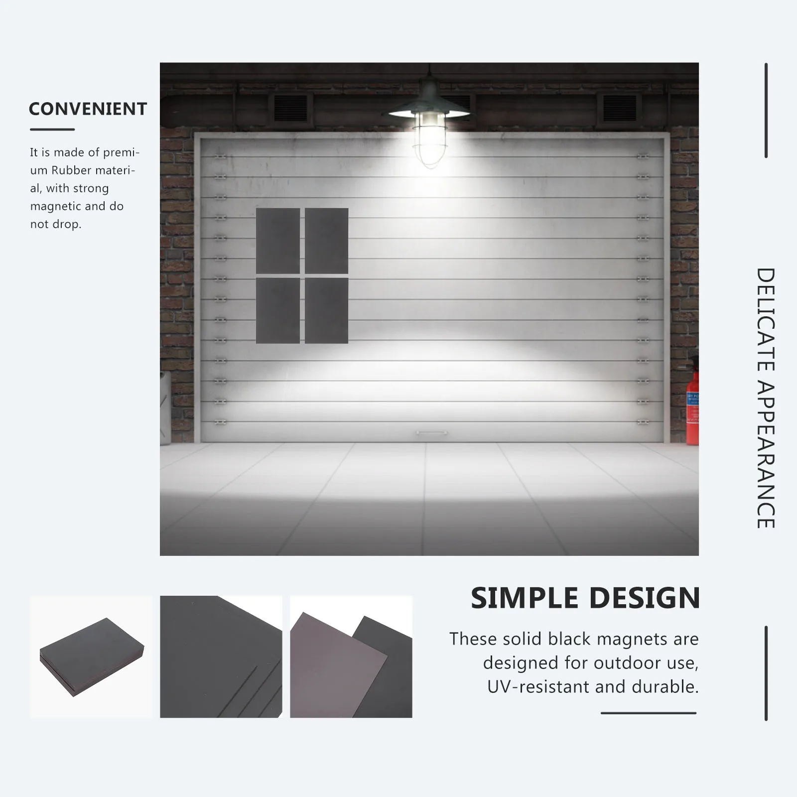 

32Pcs Fake Windows Magnetic Panels Premium Rubber Uv Resistant Easy Install Reusable Car Garage Decoration Fake Magnetic Windows