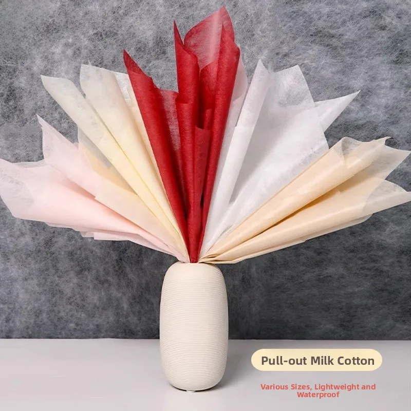 Drawn Milk Cotton Paper Floral Art  Flower Packaging Paper Inner Liner Flower Bouquet Paper for Women's T-Shirts Creativ...