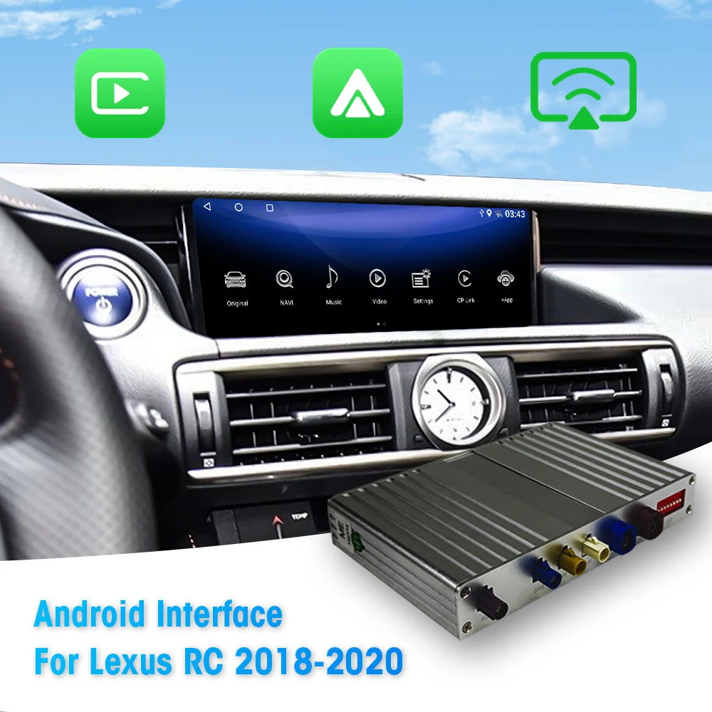NewFor Lexus RC 2018-2020 Android Interface Module with Wireless Android Auto & CarPlay Qualcomm Binarytek