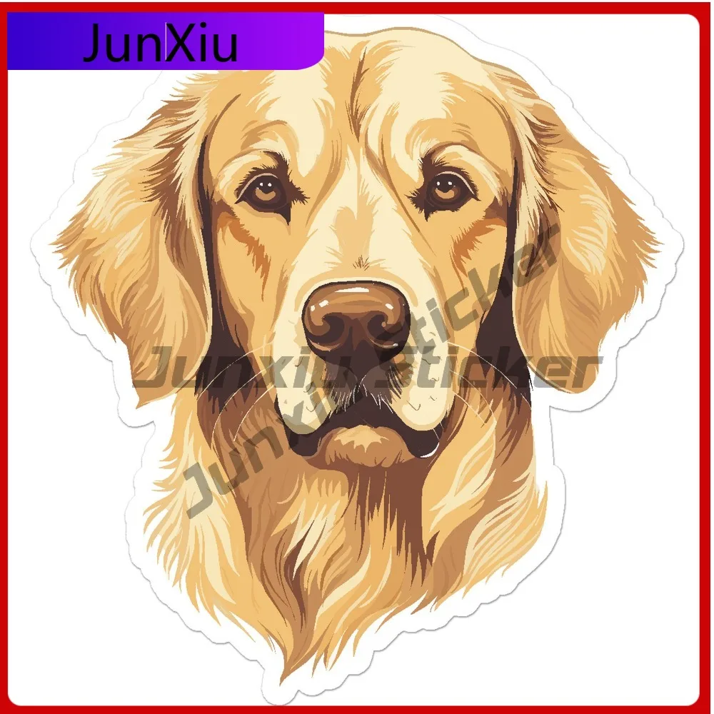 

Golden Retriever Dog Trendy Top Quality Vinyl Aesthetic Motorcycle Decal Waterproof Car Laptop Window Bumper Auto Exterior