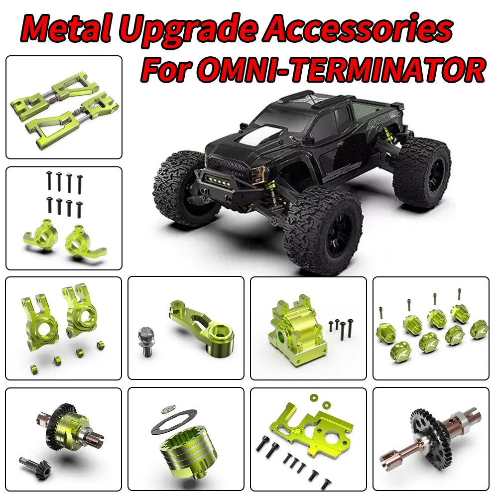 Rlaarlo RC Cars Metal Upgrade Parts for OMNI-TERMINATOR 1/10 RC Model Car Monster Truck Accessories