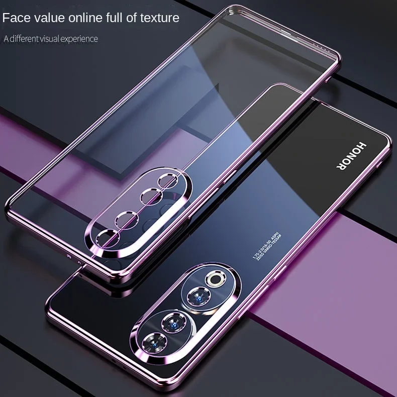 For Huawei Honor 90 80 70 60 50 Pro Case Soft TPU transparent plating Slim protective Back Cover Cases For Honor 90Pro Shell