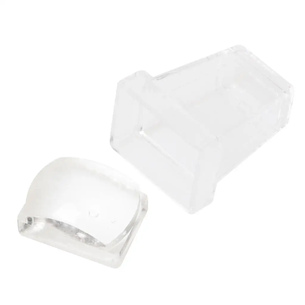 Nail Art Stamping Stamper Scraper Tool Set Lightweight Transparent Plastic Nail Material for Manicure DIY