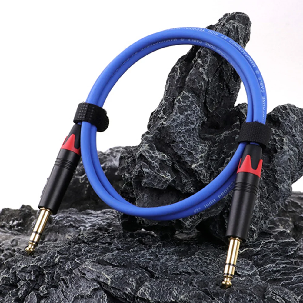 1/4 Inch TRS Guitar Cable,Straight 6.35mm Male Jack Stereo Audio Interconnect Cord for Electric Guitar,Bass,Keyboard,Amp,Speaker