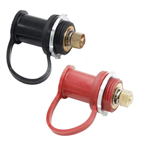 250ACar 스루 패널 배터리 터미널 커넥터, 20mm 스터드, 레드 250A 배터리 충전기 포스트, 커버 포함