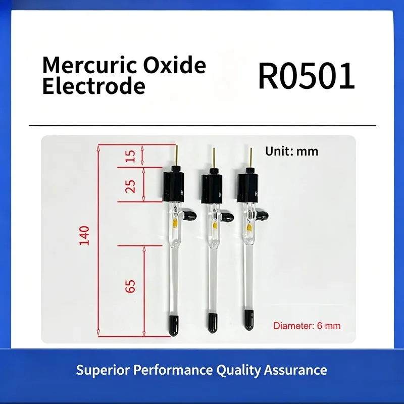 Hg/HgO Reference Electrode R0501 Mercury‑Mercuric Oxide Electrode For Alkaline Electrochemistry Test