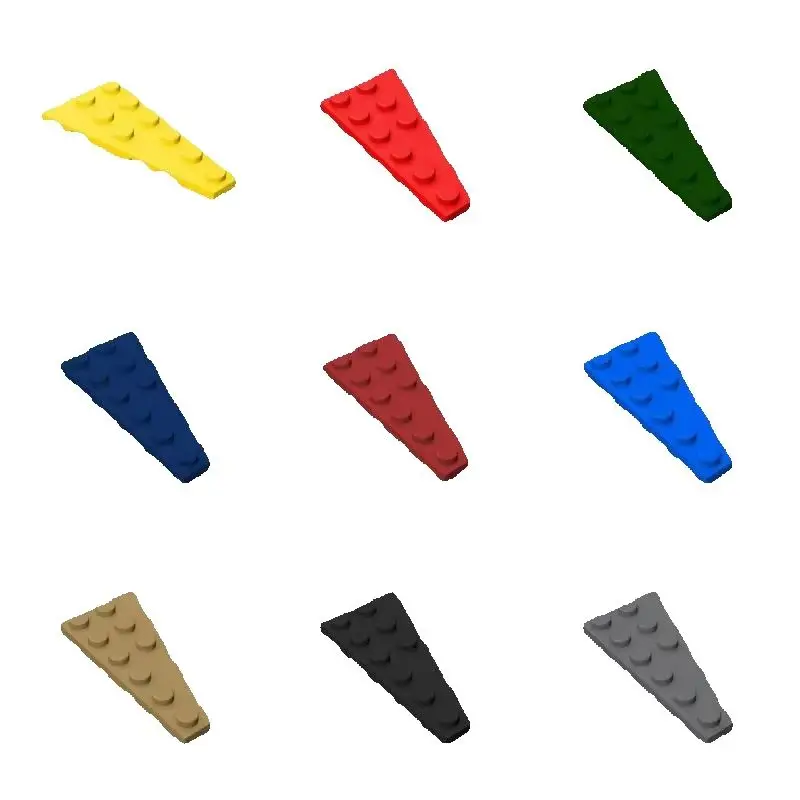 100pcs 54384 Wedge Plate 6 x 3 Left Bricks Collections Bulk For Technical MOC Set Buildings Blocks Compatible Modular GBC Toy