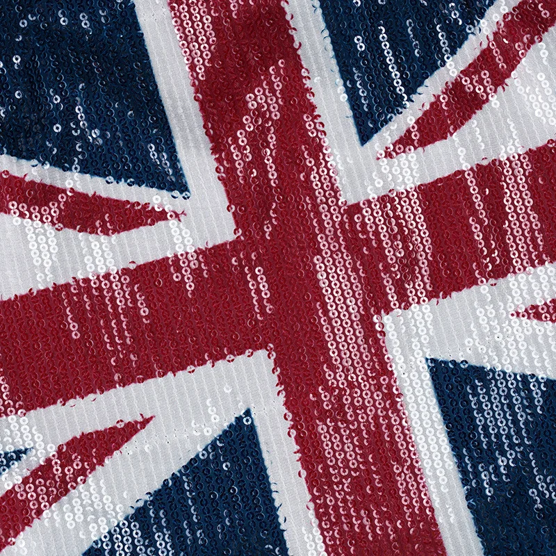 Y2K Britische Flagge Paillettenrock mit Tiefem Bund, Ästhetik der 2000er Jahre, Harajuku Hip Hop Union Jack Print, Nachtclub Casual Minirock – Detail 6
