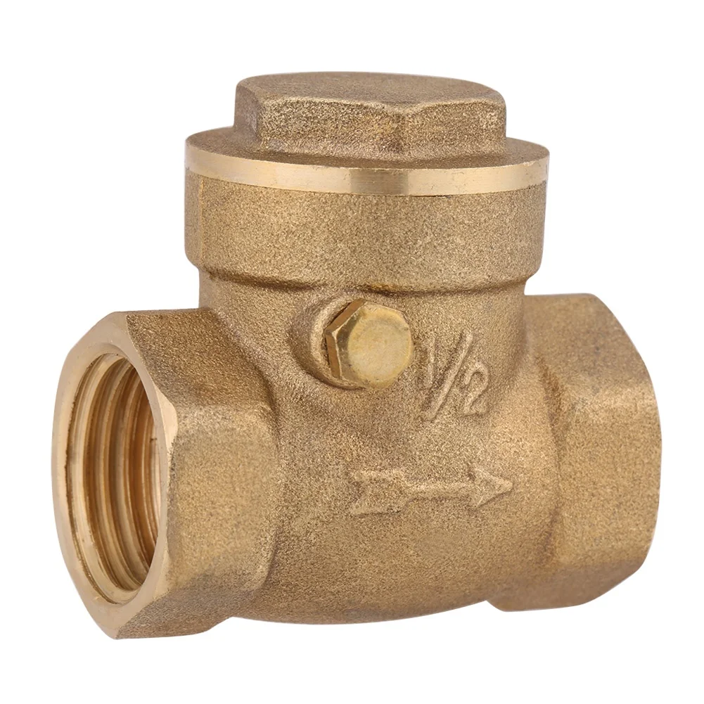 

1pc DN15 Female Thread Brass NOn return Swing Check Valve 232PSI Prevent Water Backflow