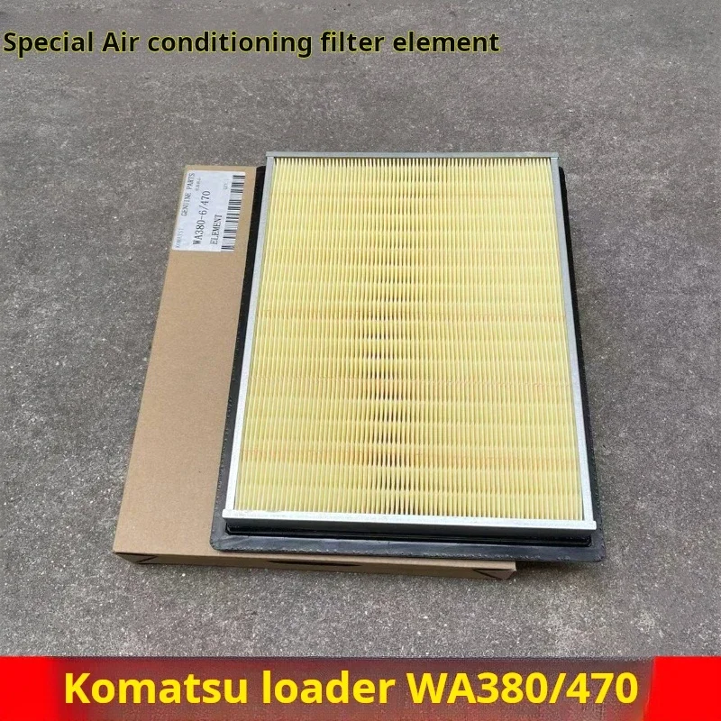 For Komatsu Loader air conditioning filter element WA380-6 WA470-6 WA500-6 Forklift accessories filter screen