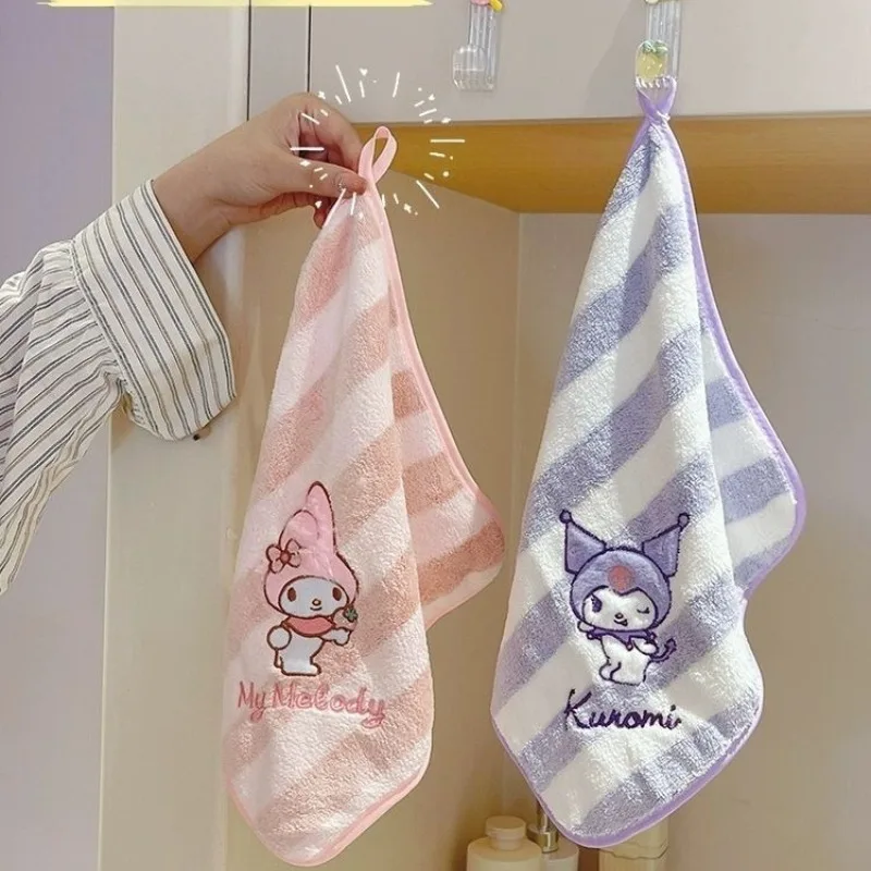 Kawaii Kuromi – serviette à main My Melody cannelle, figurines d'action, dessin animé, forte Absorption d'eau, cadeaux pour enfants