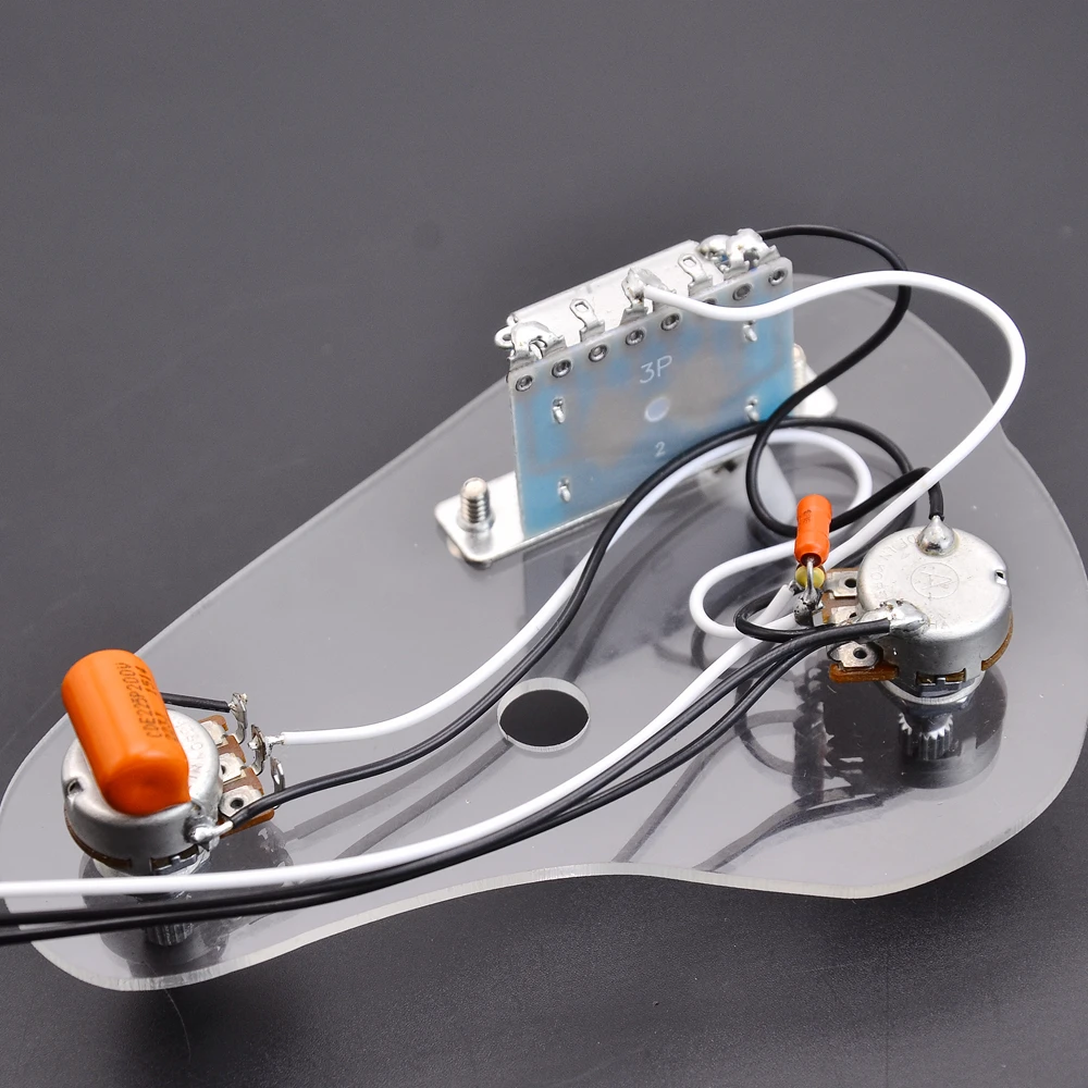 Alpha 500K Pots+3-Way Alpha Switch +Epi Jack HH Pickup Electric Guitar Wiring Harness With push pull pot/ Mine pot