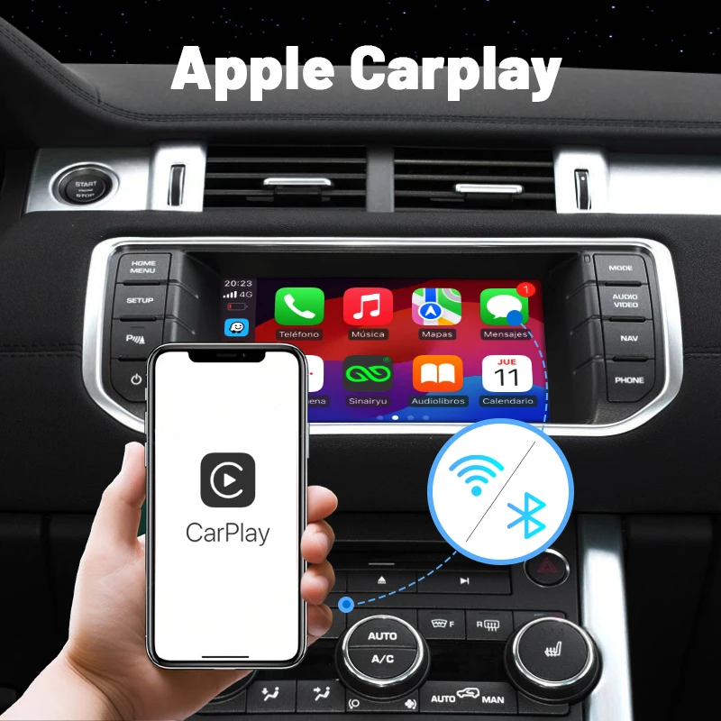 Sinairyu Wireless Apple CarPlay For Land Rover Range Rover Evoque 2010-2018 Wired Android Auto Mirror USB Flash Player Car Play