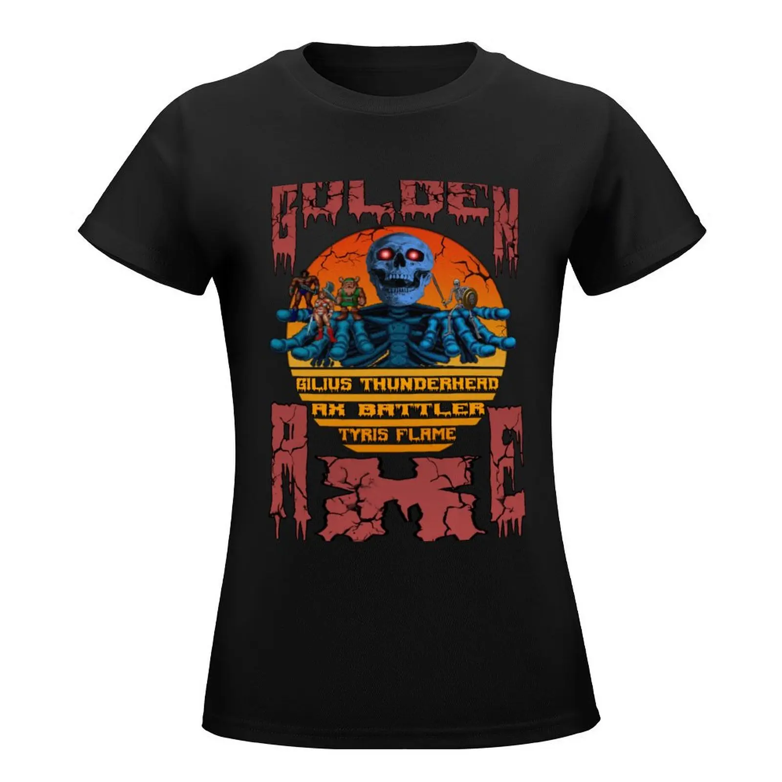 Skull Golden Axe T-Shirt summer tops lady clothes female t shirt dress Women