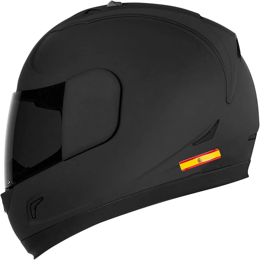 2 × ملصقات سيليكون مقببة ثلاثية الأبعاد شارات إسبانيا الوطنية إسبانيا العلم سيارة دراجة نارية خوذة