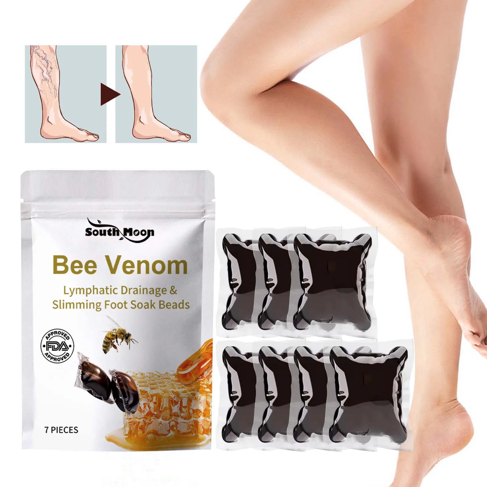 Joint Soreness Foot Soak Beads Stimulate Blood Circulation Slimming Foot Soak Beads for Relieving Stress Soothing Foot Aches