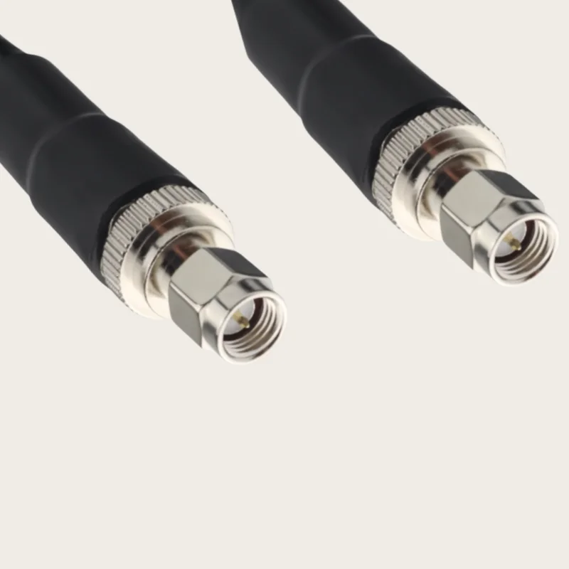 1PCS LMR400 SMA Male to SMA Male Plug Connector 50 ohm Crimp for LMR-400 Cable Pigtail Antenna Radio