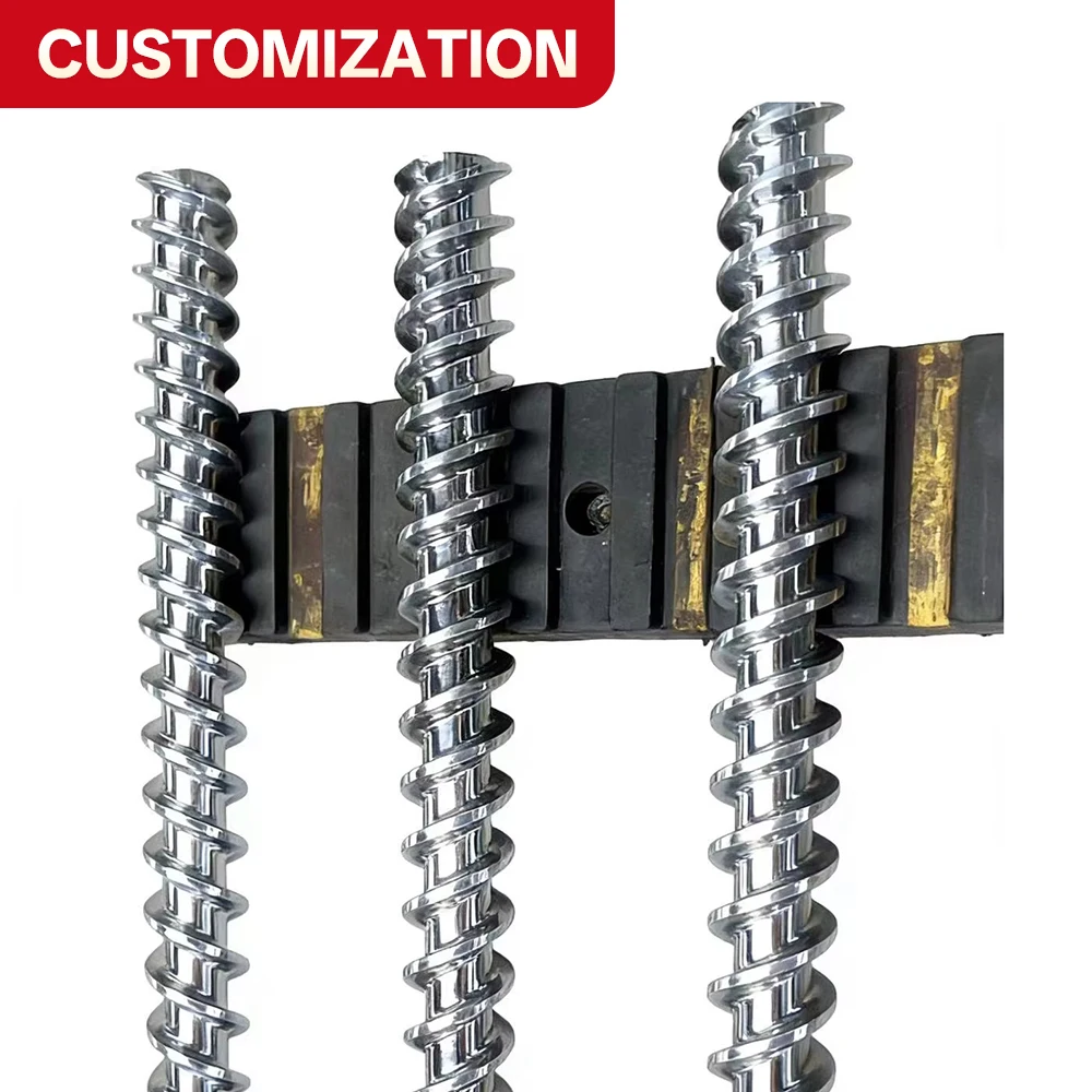 Custom Bimetallic Screw and Barrel Corrosion Wear Resistant Injection Machine Screw Barrel Plastic Extruder Spare Parts Support