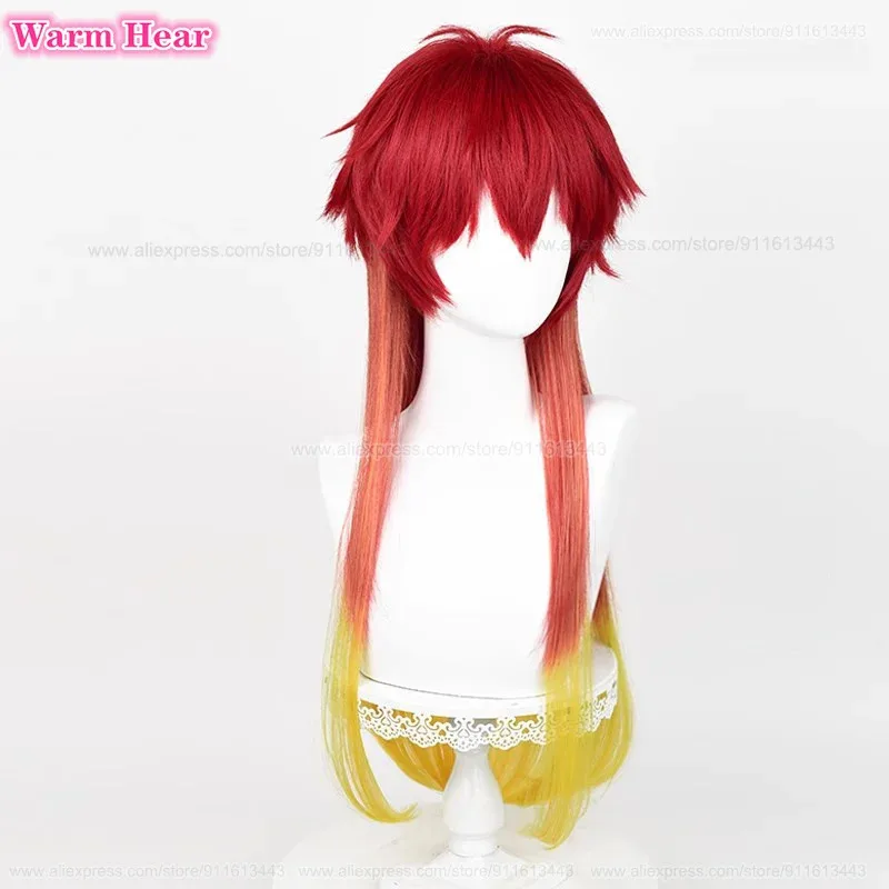 تشيكا تاكيشي الاصطناعية طويلة 75 سنتيمتر مختلط اللون التدرج تأثيري أنيمي مقاومة للحرارة الشعر هالوين الباروكات + غطاء شعر مستعار