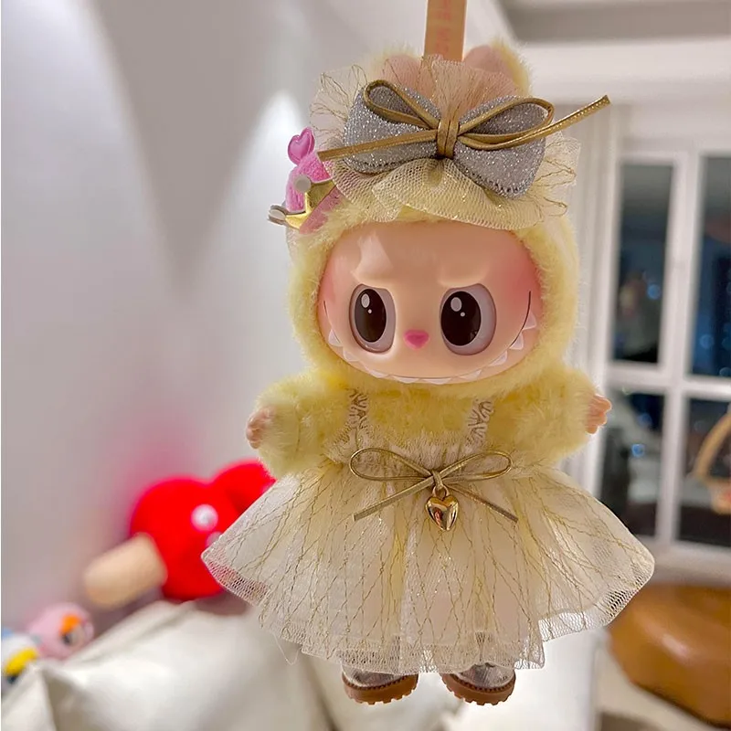 Per Spot originale Labubu scatola cieca in vinile vestiti per bambini abito da principessa fatto a mano gonna soffice abito da sposa da sposa regalo di moda