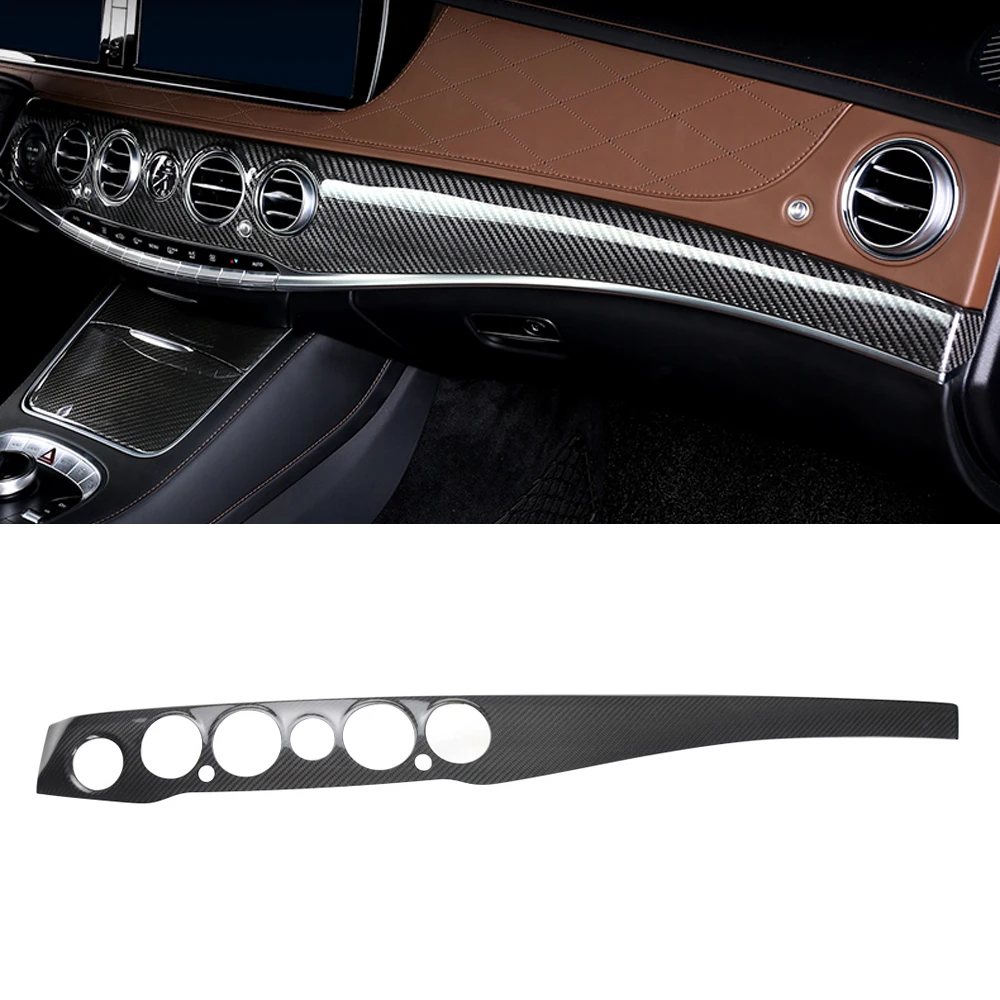 

Real Dry Carbon Interior Accessory Center Dashboard Trim Dash Cover For Mercedes W222 S class S63 S65 AMG