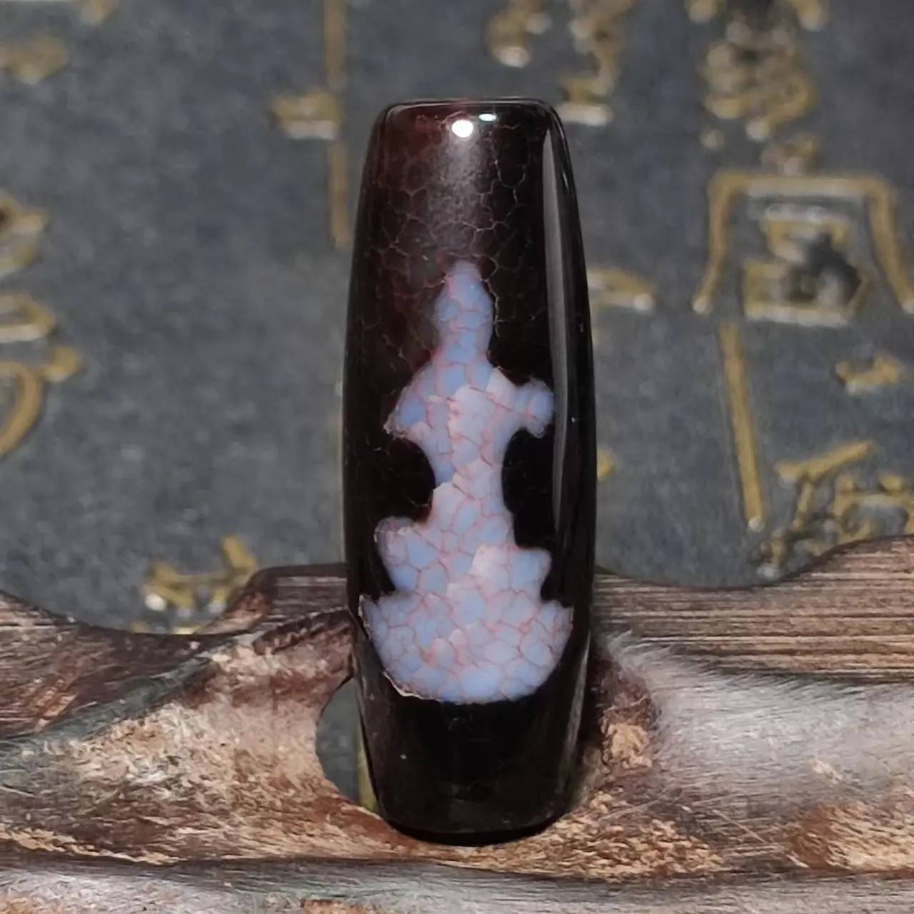 Tibet Black/White Guanyin Totem Blood-stained Dragon Pattern Agate Dzi Beads For Men&Women Lucky Jewelry Making Free Shipping