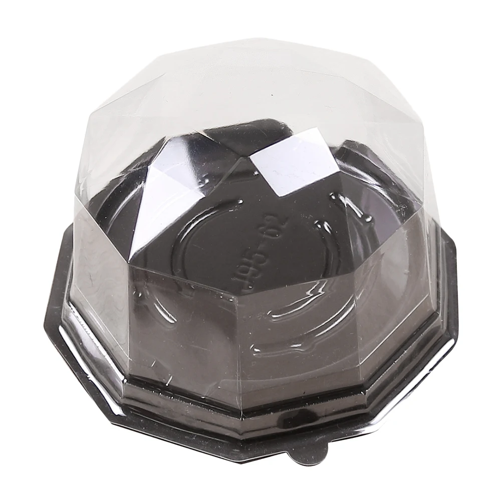 

100pcs Cake Boxes Plastic Clear Lid for Cupcake Puff Preservation Suitable Parties Sales Transparent Secure Locking